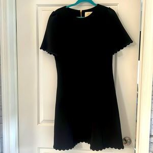 Kate Spade Scalloped Edge Black Dress Size 14